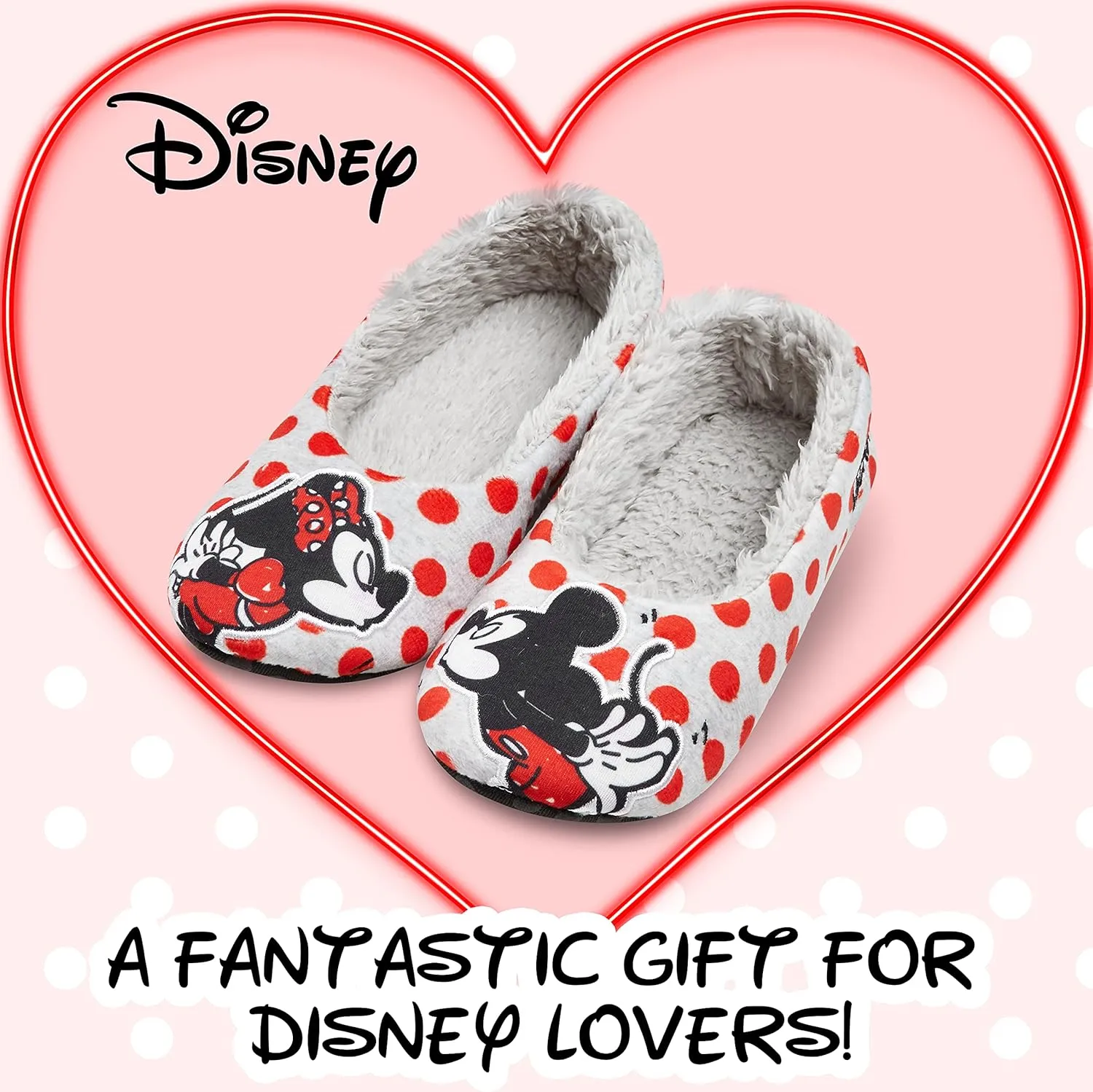 Disney Women's Sock Slippers Ballet Style Non Slip Minnie Stitch Gifts