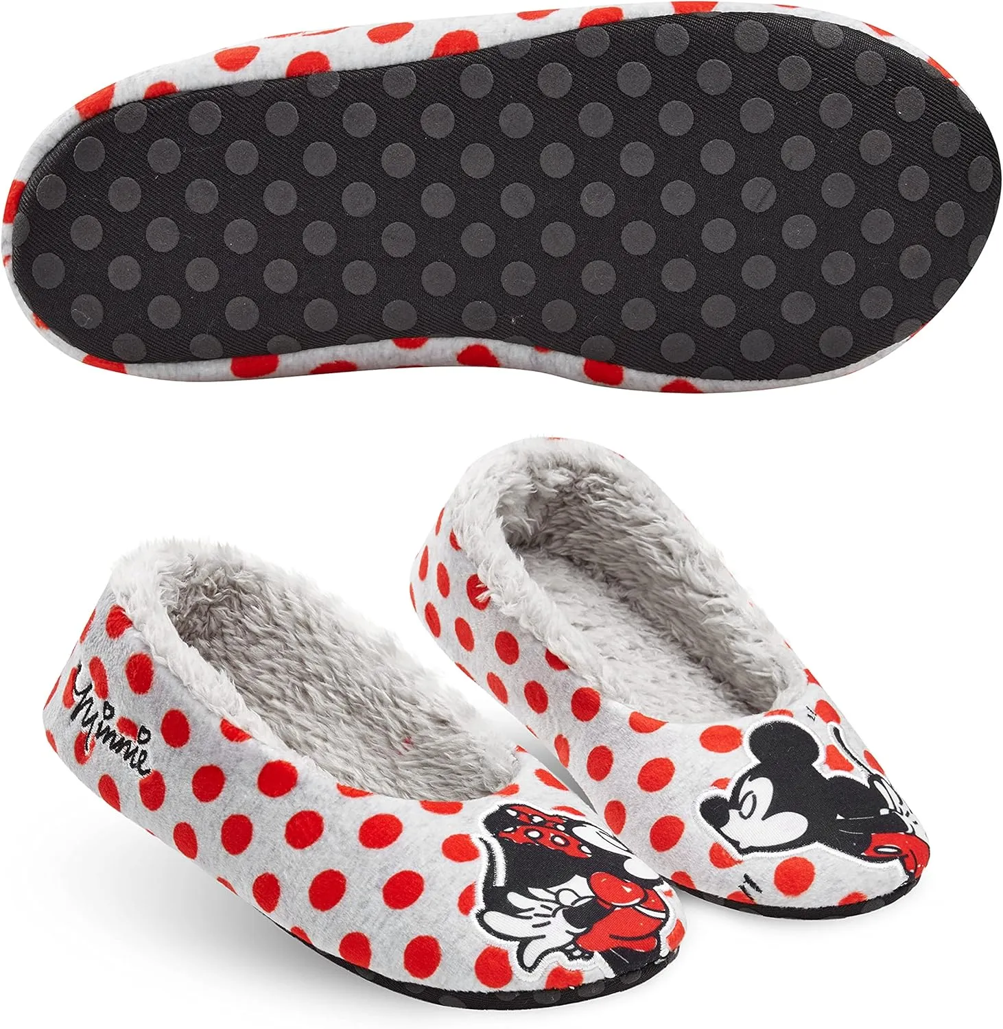 Disney Women's Sock Slippers Ballet Style Non Slip Minnie Stitch Gifts