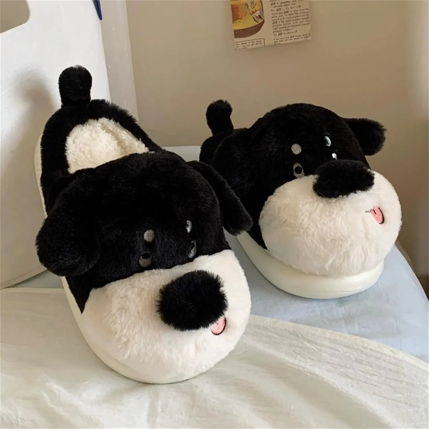 Dog Slippers - Women's Cute Plush Home Warm Winter Indoor Slippers
