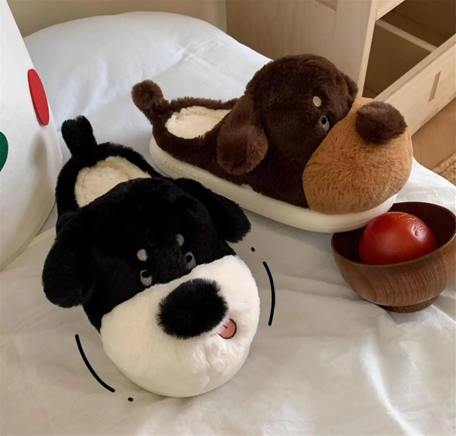 Dog Slippers - Women's Cute Plush Home Warm Winter Indoor Slippers