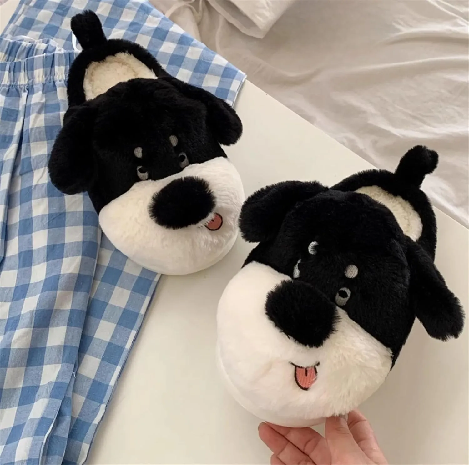 Dog Slippers - Women's Cute Plush Home Warm Winter Indoor Slippers