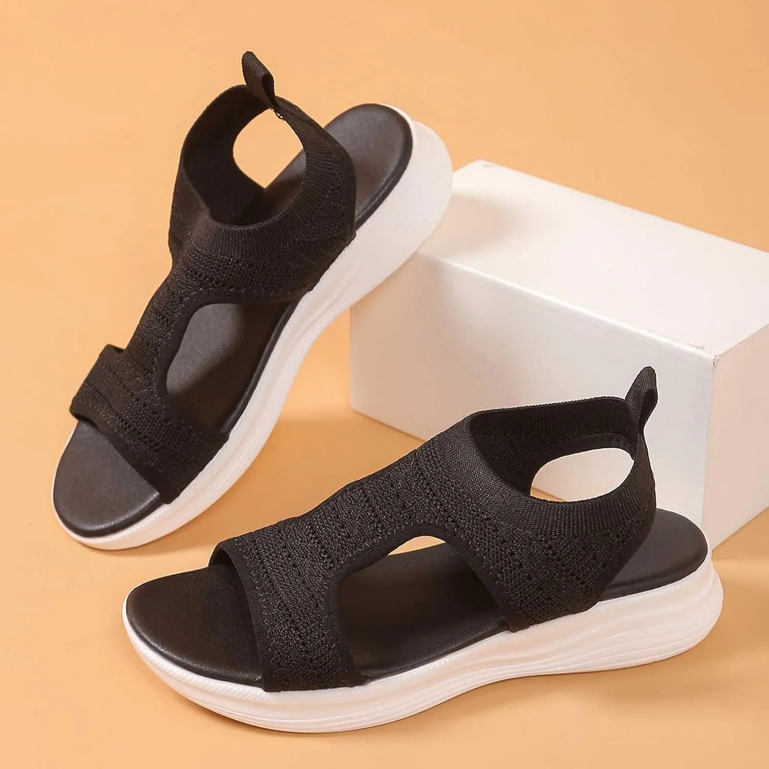 Dress Sandals For Women Sparkly Summer Shoes Women With Back Strap Fashion Gladiator Flat Sandals