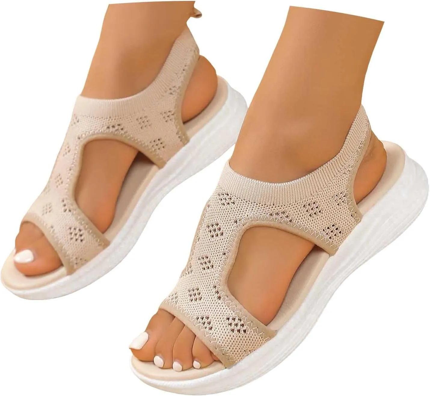 Dress Sandals For Women Sparkly Summer Shoes Women With Back Strap Fashion Gladiator Flat Sandals