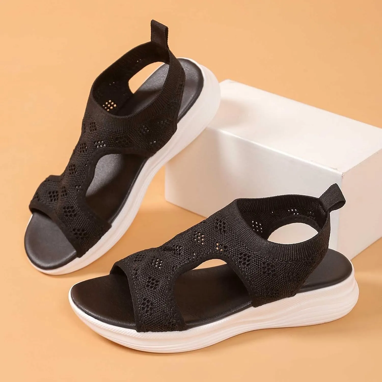 Dress Sandals For Women Sparkly Summer Shoes Women With Back Strap Fashion Gladiator Flat Sandals