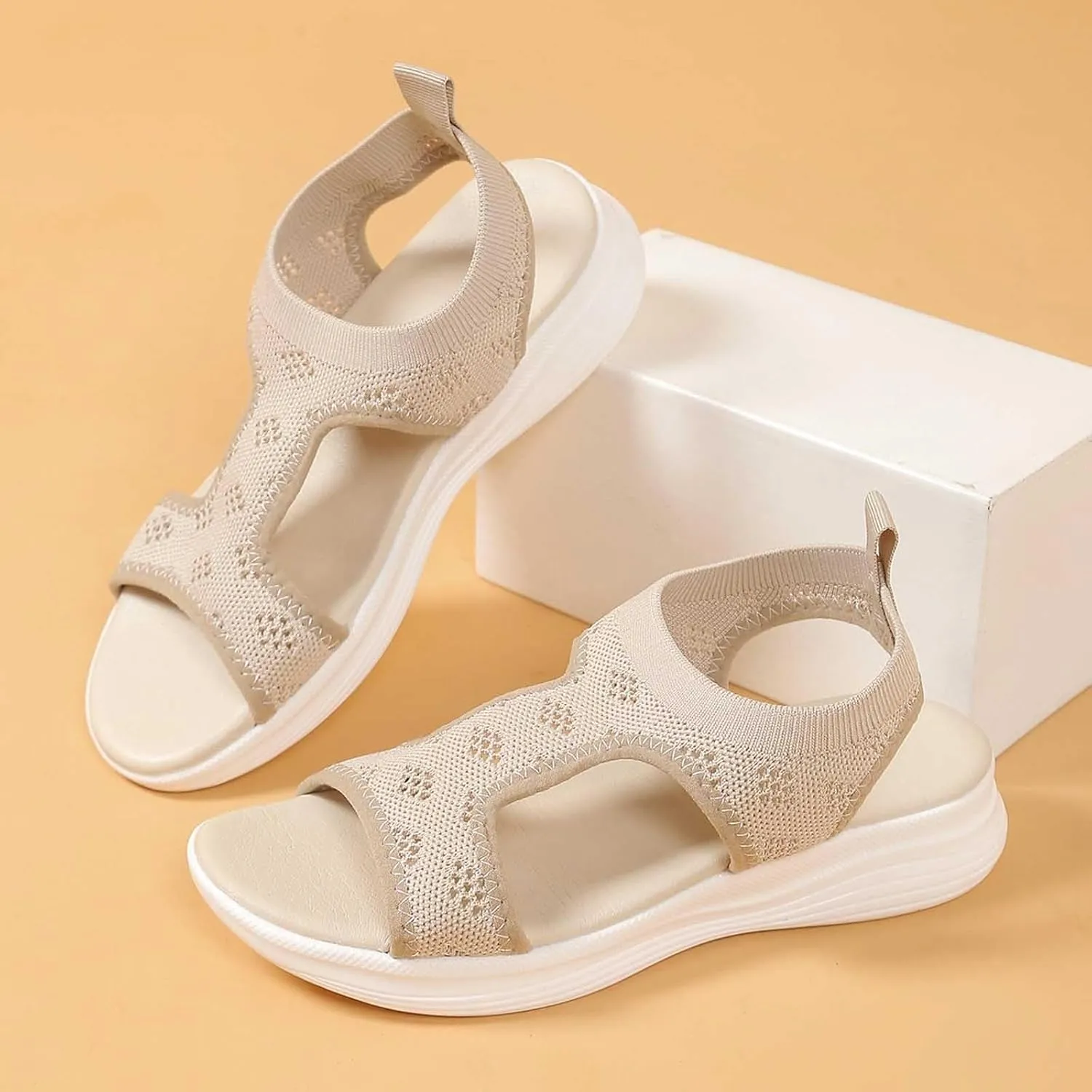 Dress Sandals For Women Sparkly Summer Shoes Women With Back Strap Fashion Gladiator Flat Sandals