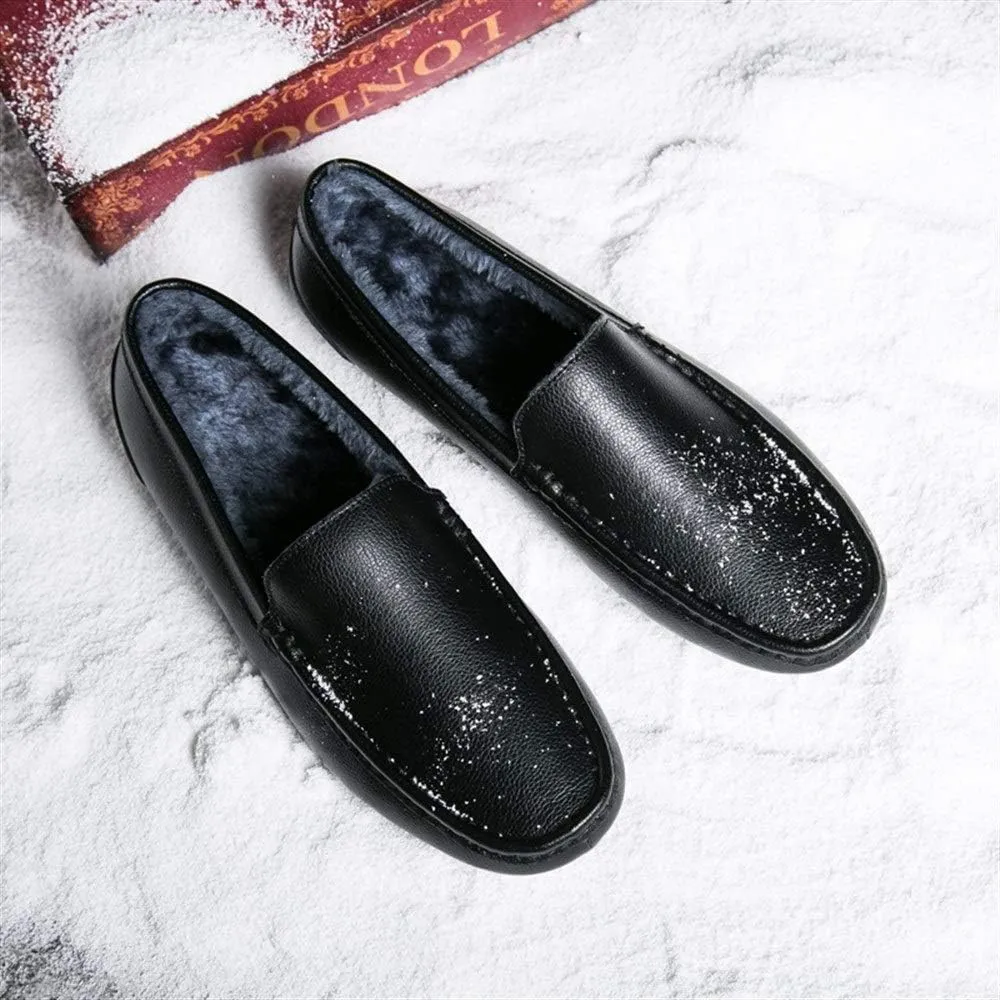 Driving Loafer for Men Boat Moccasins Slip On Style Microfiber Leather Simple Pure Colors Low Top Round Toe