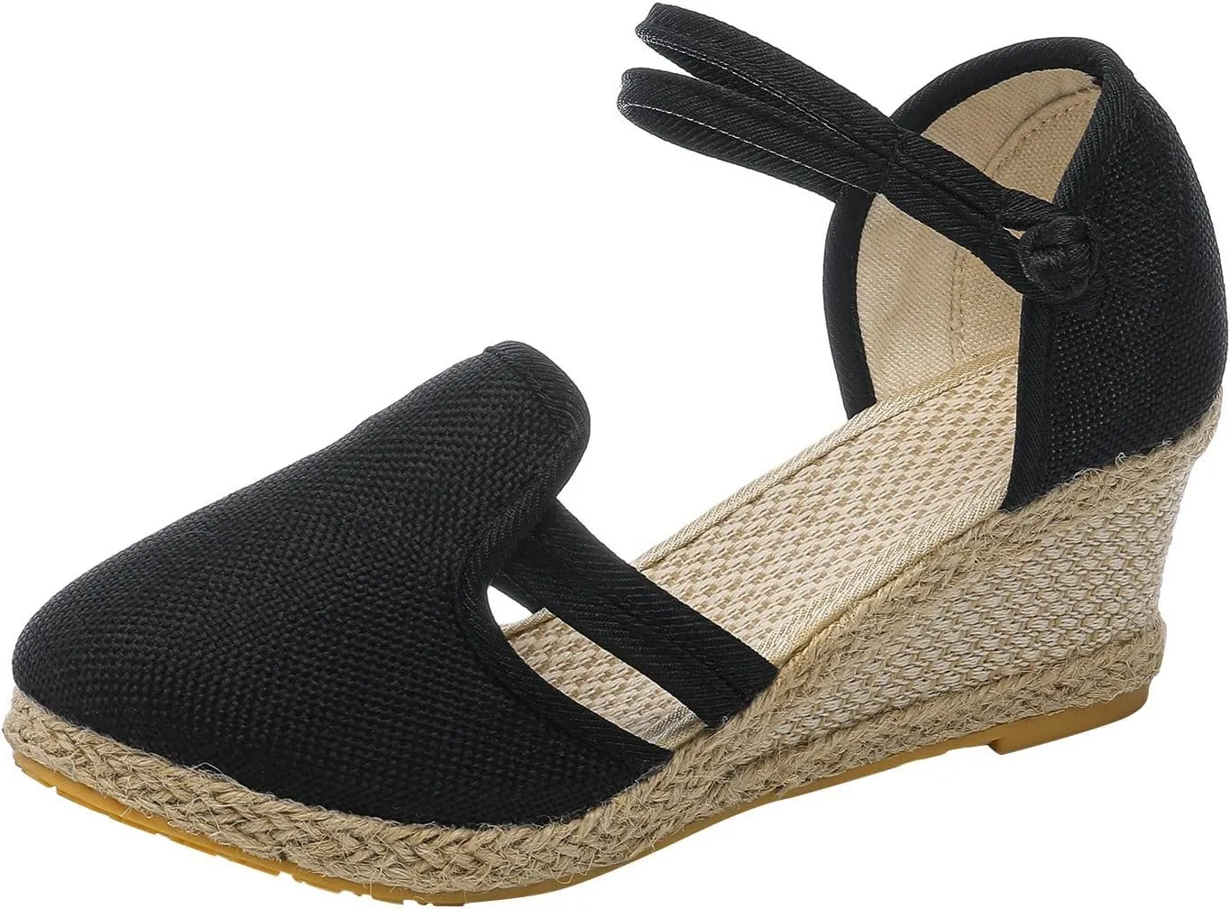 Eduavar Sandals for Women Dressy, Orthopedic Sandals for Women Comfy Sandals Shoes Close Toe Espadrille Wedge Sandals