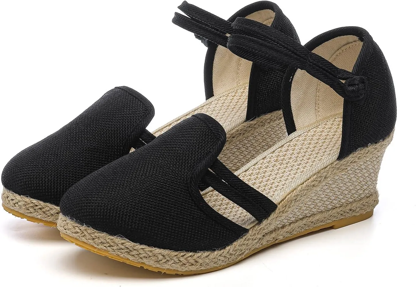 Eduavar Sandals for Women Dressy, Orthopedic Sandals for Women Comfy Sandals Shoes Close Toe Espadrille Wedge Sandals