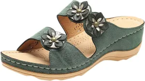 Eduavar Sandals for Women Dressy Summer, Orthopedic Sandals for Women Open Toe Slip-on Sandals Slippers Casual Beach Sandals