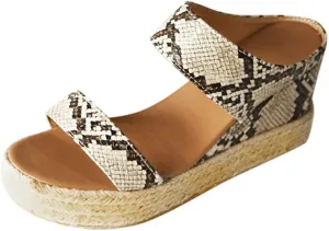 Eduavar Wedge Sandals for Women Dressy, Espadrille Sandals for Women Summer Travel Beach Sandals Platform Wedge Sandals