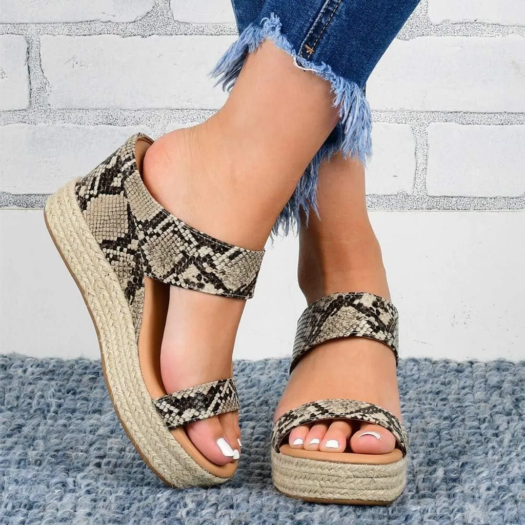 Eduavar Wedge Sandals for Women Dressy, Espadrille Sandals for Women Summer Travel Beach Sandals Platform Wedge Sandals