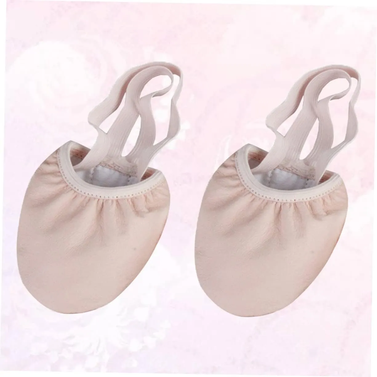 Elastic Band Dance Shoes for Women Ballet Toe Shoes Non-Slip Breathable Design Half Sole Toe Protectors for Yoga Folk Modern Ballroom Jazz Size 33