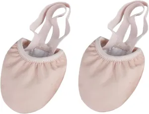 Elastic Band Dance Shoes for Women Ballet Toe Shoes Non-Slip Breathable Design Half Sole Toe Protectors for Yoga Folk Modern Ballroom Jazz Size 33