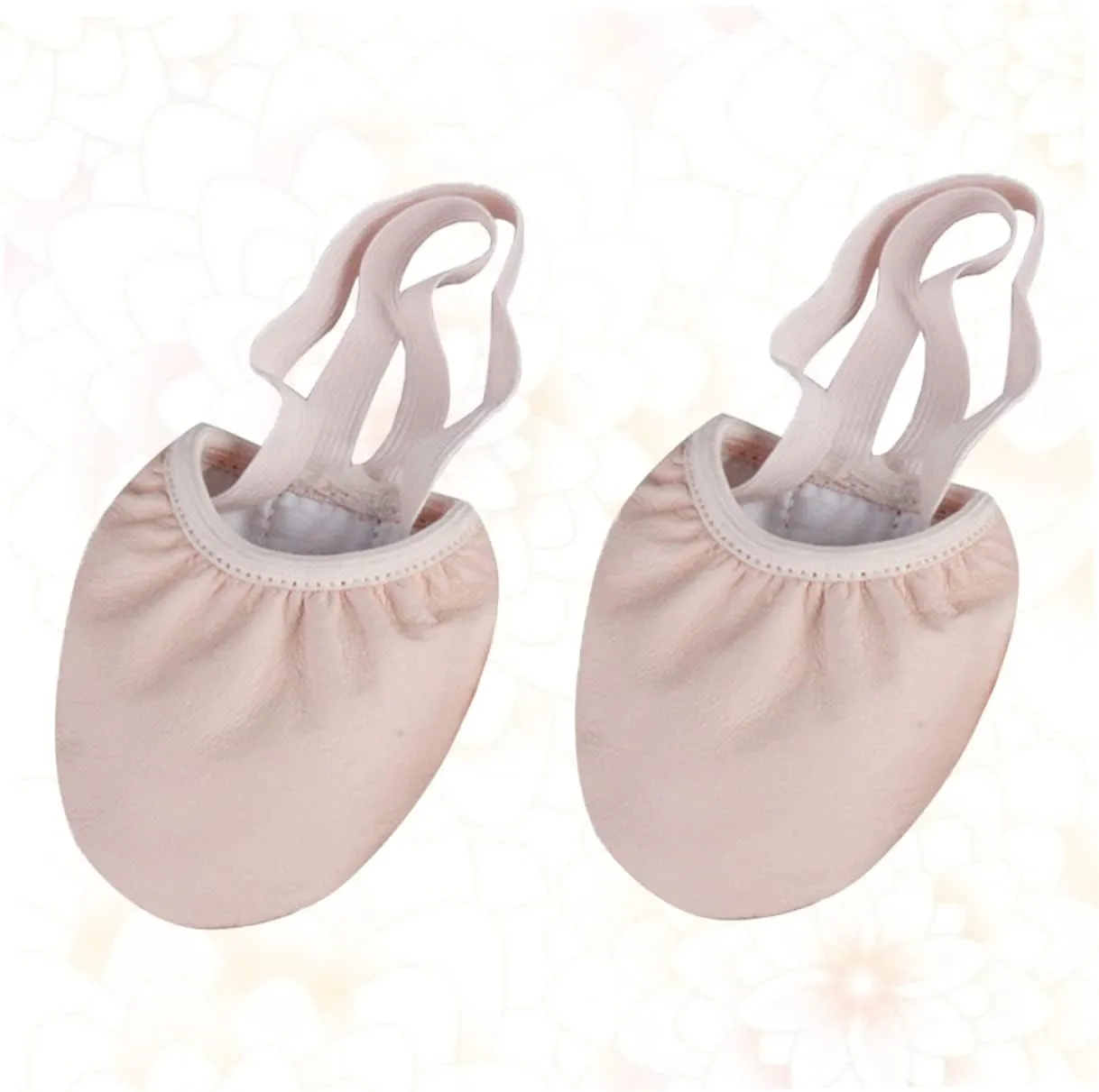 Elastic Band Dance Shoes for Women Ballet Toe Shoes Non-Slip Breathable Design Half Sole Toe Protectors for Yoga Folk Modern Ballroom Jazz Size 33