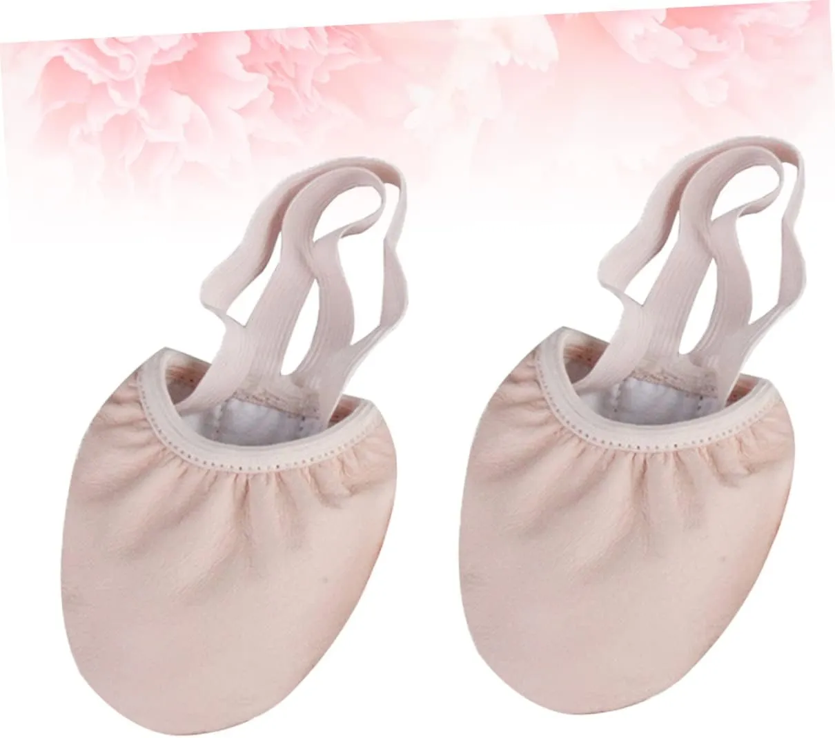 Elastic Band Dance Shoes for Women Ballet Toe Shoes Non-Slip Breathable Design Half Sole Toe Protectors for Yoga Folk Modern Ballroom Jazz Size 33