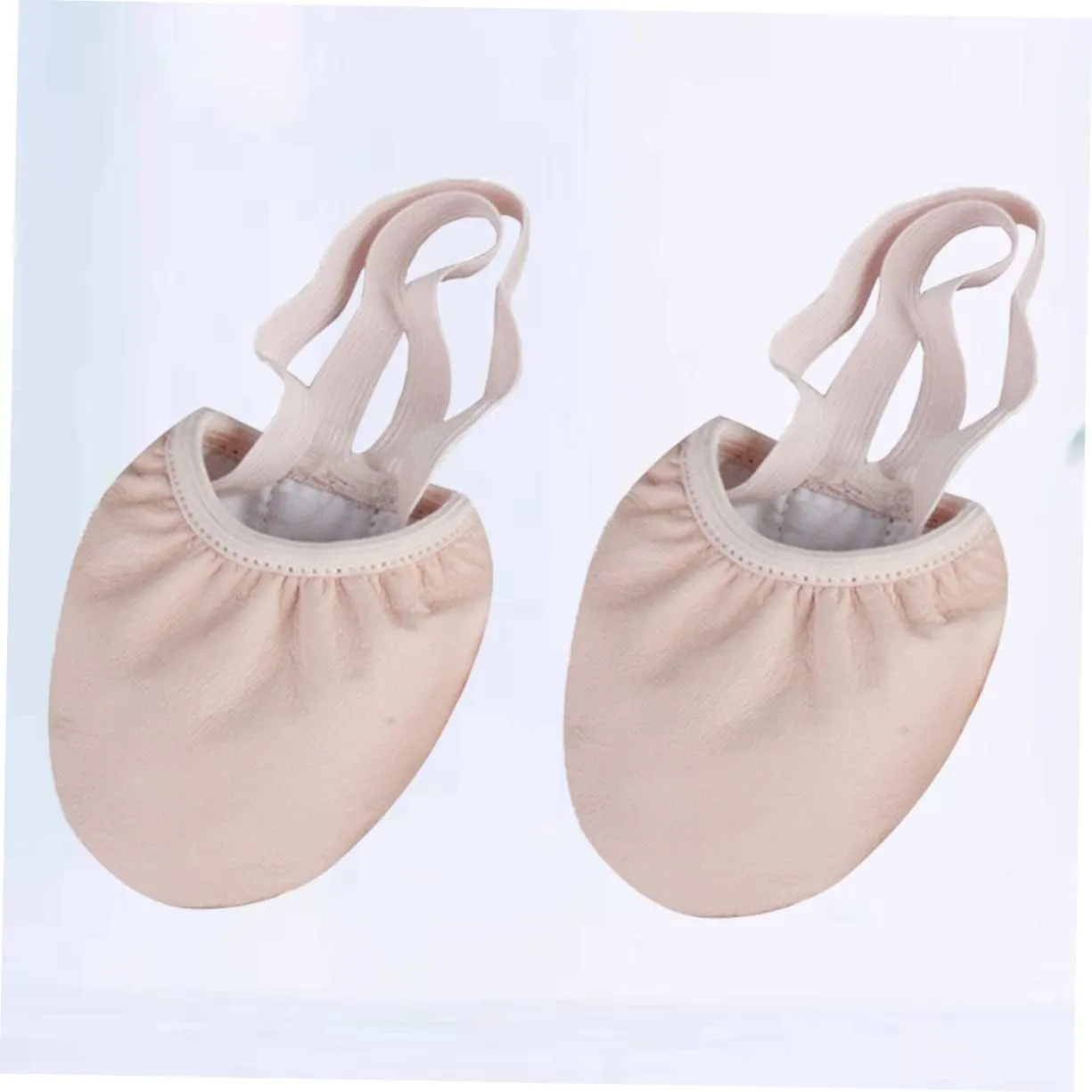 Elastic Band Dance Shoes for Women Ballet Toe Shoes Non-Slip Breathable Design Half Sole Toe Protectors for Yoga Folk Modern Ballroom Jazz Size 33