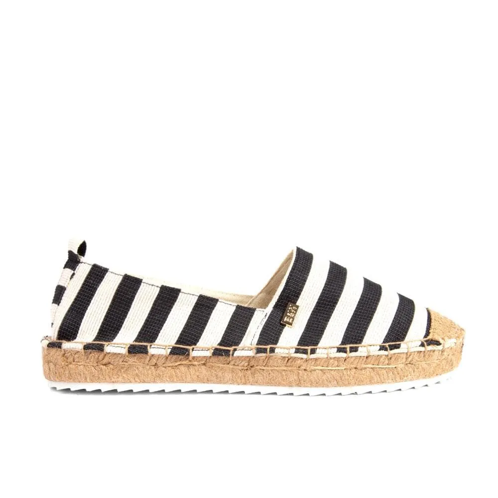 Espadrilles Creta Black Stripes