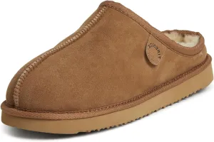 Fireside by Dearfoams Men's Grafton Shearling Indoor/Outdoor Clog Slipper
