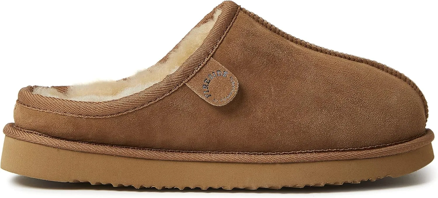 Fireside by Dearfoams Men's Grafton Shearling Indoor/Outdoor Clog Slipper