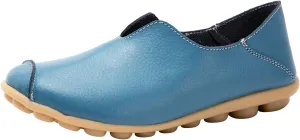 Flat Loafers for Women Comfort Dressy Casual Slip-Ons Walking On Clouds Flat Loafer Soft Leather Shoes