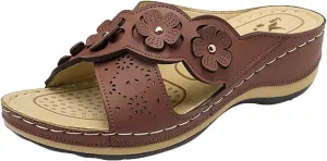 Flat Sandals for Women Outdoor Comfort Shoes Open Toes Flat Women's Slip on Comfortable Shoes