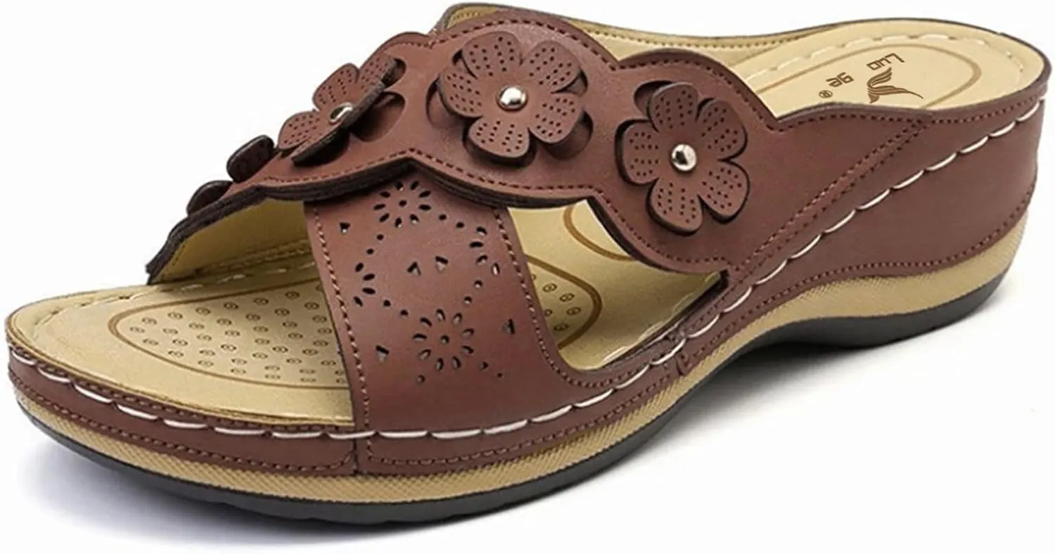 Flat Sandals for Women Outdoor Comfort Shoes Open Toes Flat Women's Slip on Comfortable Shoes