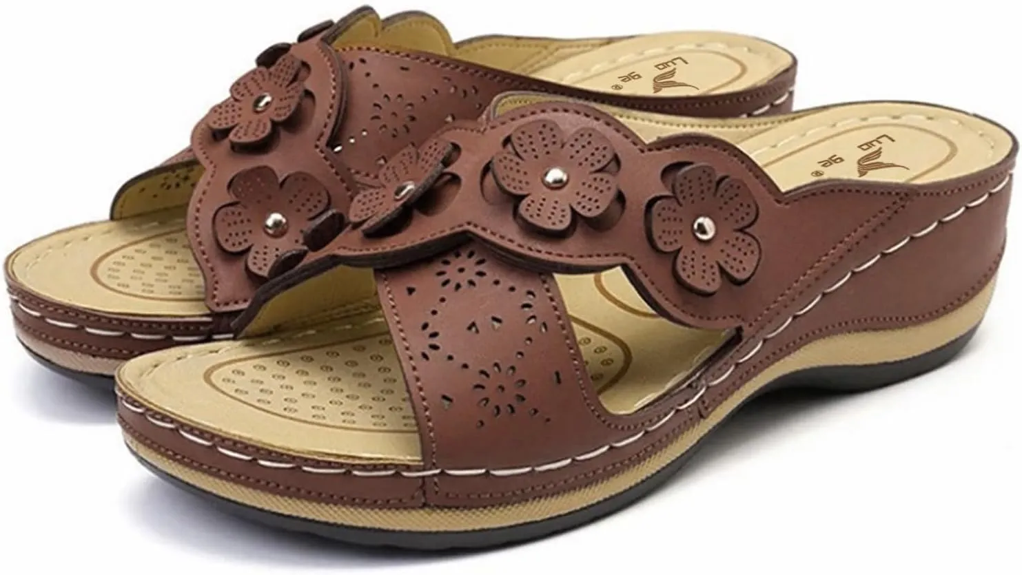 Flat Sandals for Women Outdoor Comfort Shoes Open Toes Flat Women's Slip on Comfortable Shoes