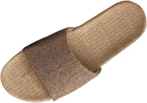 Flax Tatami Slippers No Slip Indoor Slippers Open Toe