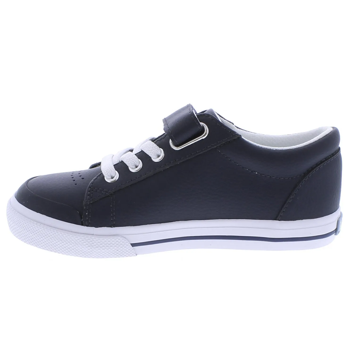 Footmates Reese | Navy Leather Sneakers