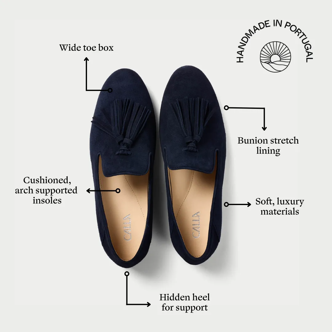 Freya - Deep Navy suede
