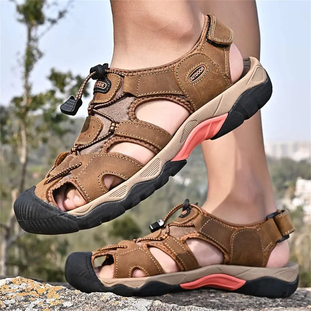 GEXECEUSS Men's Sport Sandals Lightweight Water Shoes Closed Toe Fisherman Sandals Walking Casual Leather Athletic Shoes for Summer Outdoor Beach Wading Boat