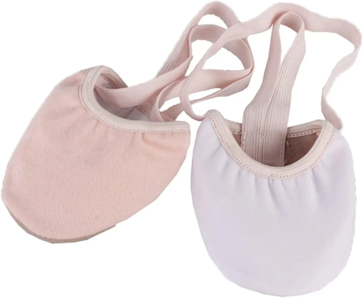 Half Sole Dance Shoes Ballet Toe Shoes Elastic Band Comfortable for Yoga Folk Dance Ballroom Jazz Toe Protection Breathable Size 36