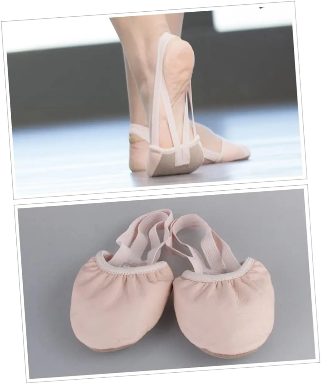 Half Sole Dance Shoes Ballet Toe Shoes Elastic Band Comfortable for Yoga Folk Dance Ballroom Jazz Toe Protection Breathable Size 36