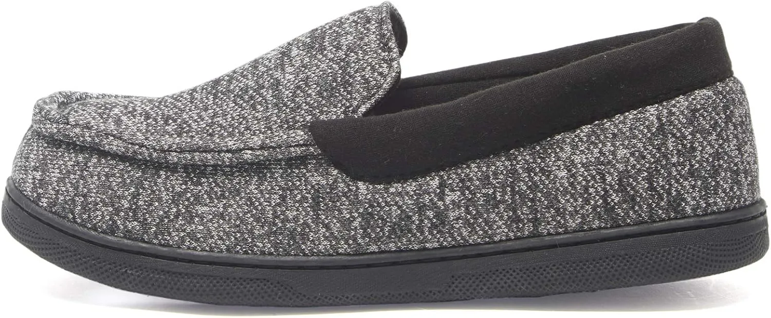 Hanes Boys' Comfortsoft Knit Venetian Indoor/Outdoor Moccasin Slipper