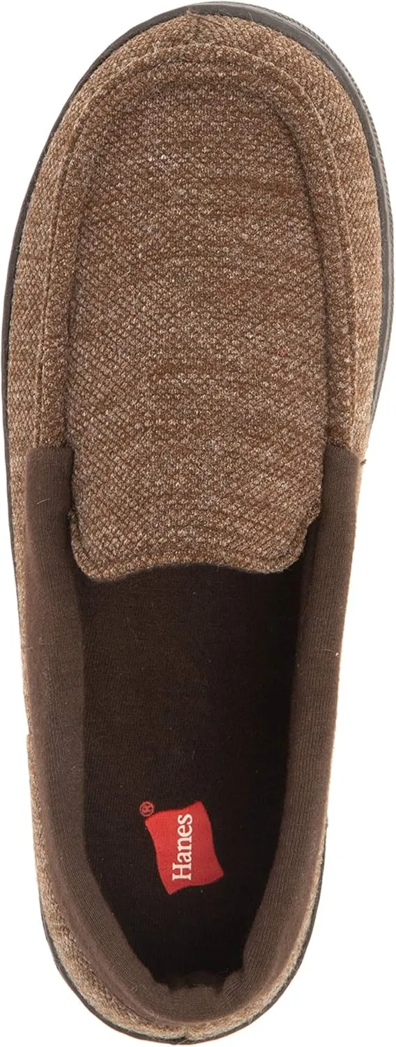 Hanes Boys' Comfortsoft Knit Venetian Indoor/Outdoor Moccasin Slipper