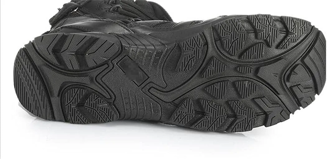 High Tube Leather Mesh Breathable Combat Boot, Military Tactical Non-Slip Boots, Outdoor Climbing Desert Hiking Shoes