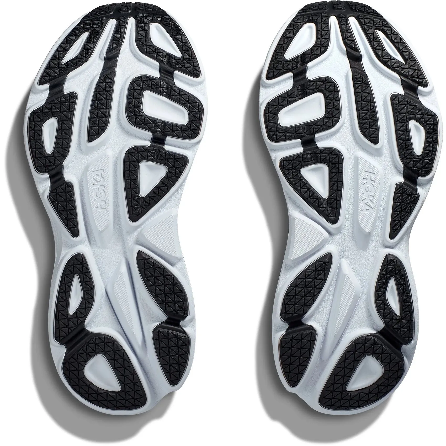 Hoka Mens Bondi 8 (D) Running Shoe - Black/White