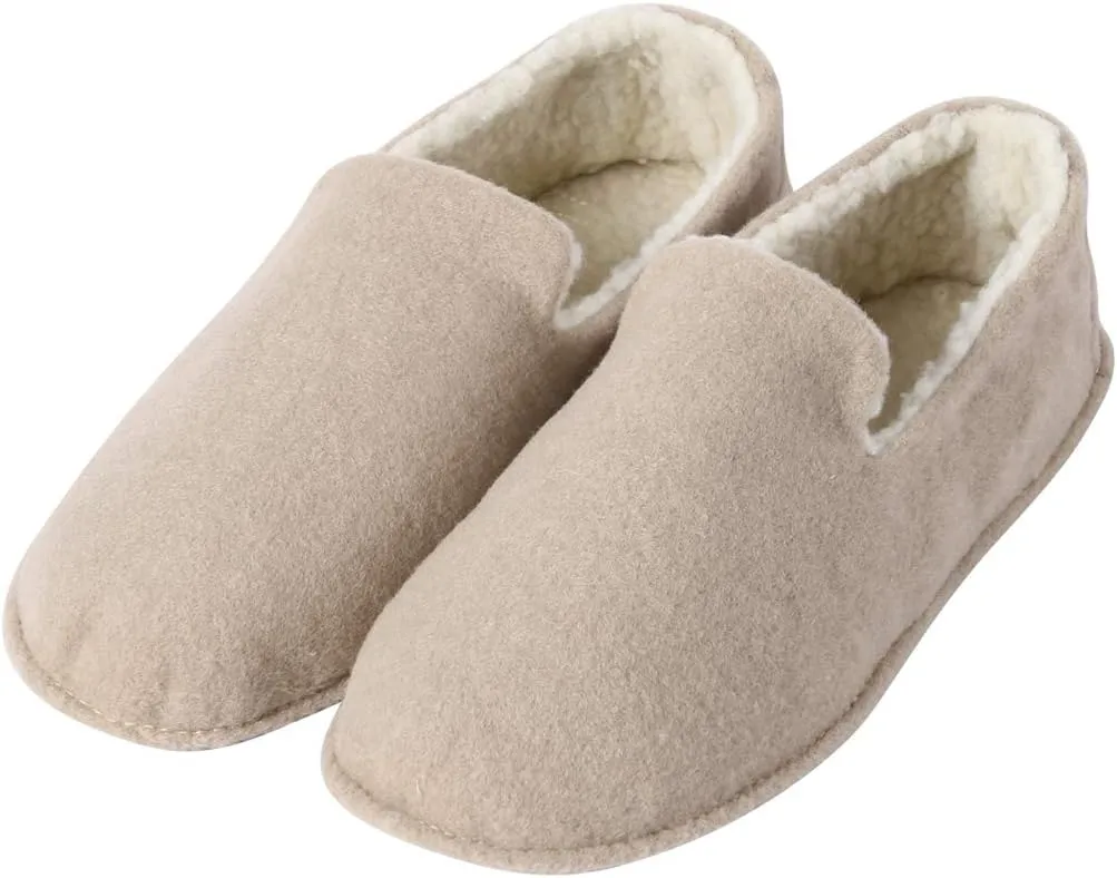 Home Slipper Men's Slippers Casual Fleece Moccasin Slippers Indoor Anti-Slip House Shoes