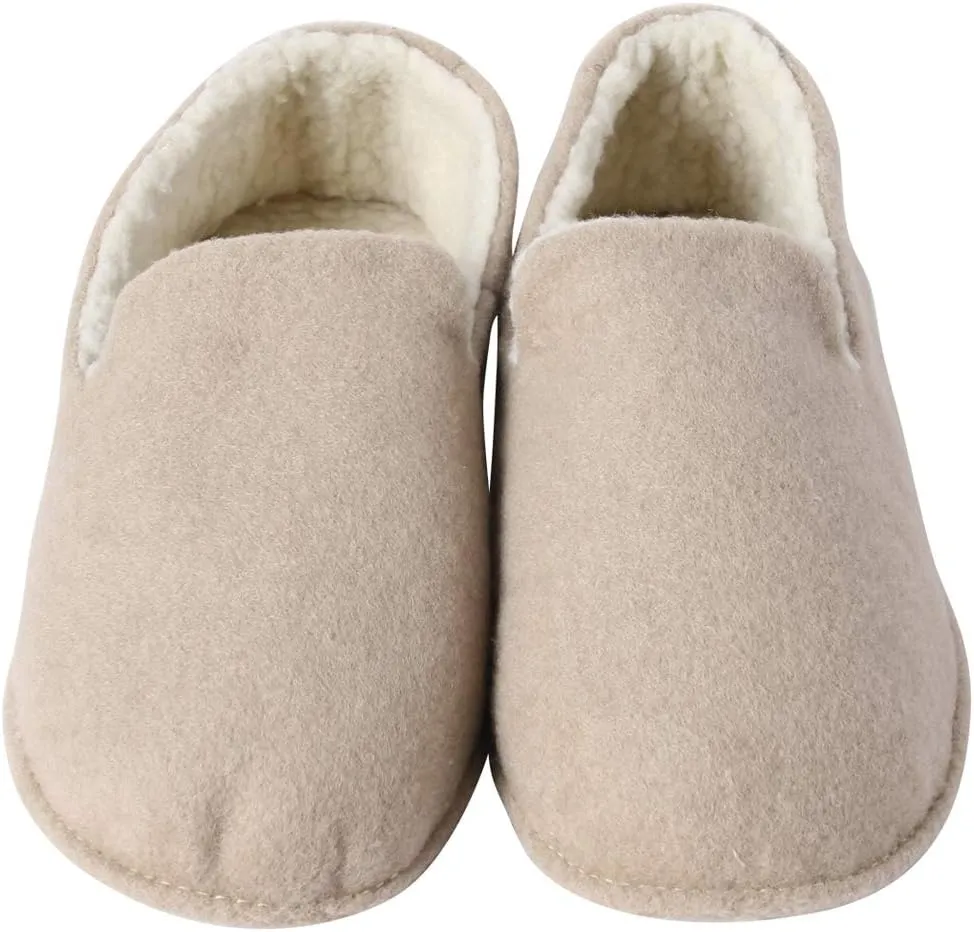 Home Slipper Men's Slippers Casual Fleece Moccasin Slippers Indoor Anti-Slip House Shoes