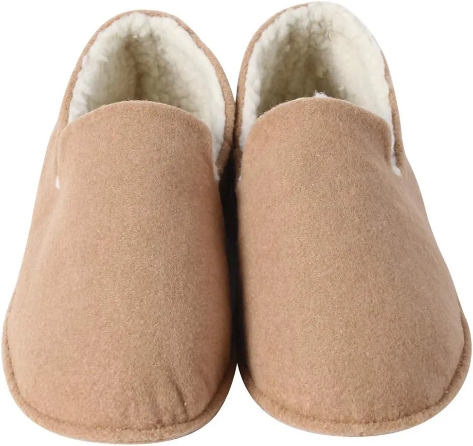 Home Slipper Men's Slippers Casual Fleece Moccasin Slippers Indoor Anti-Slip House Shoes