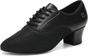 HROYL Women Ballroom Dance Shoes Lace-up Latin Salsa Rhythm Modern Teaching Practice Performance Dancing Shoes