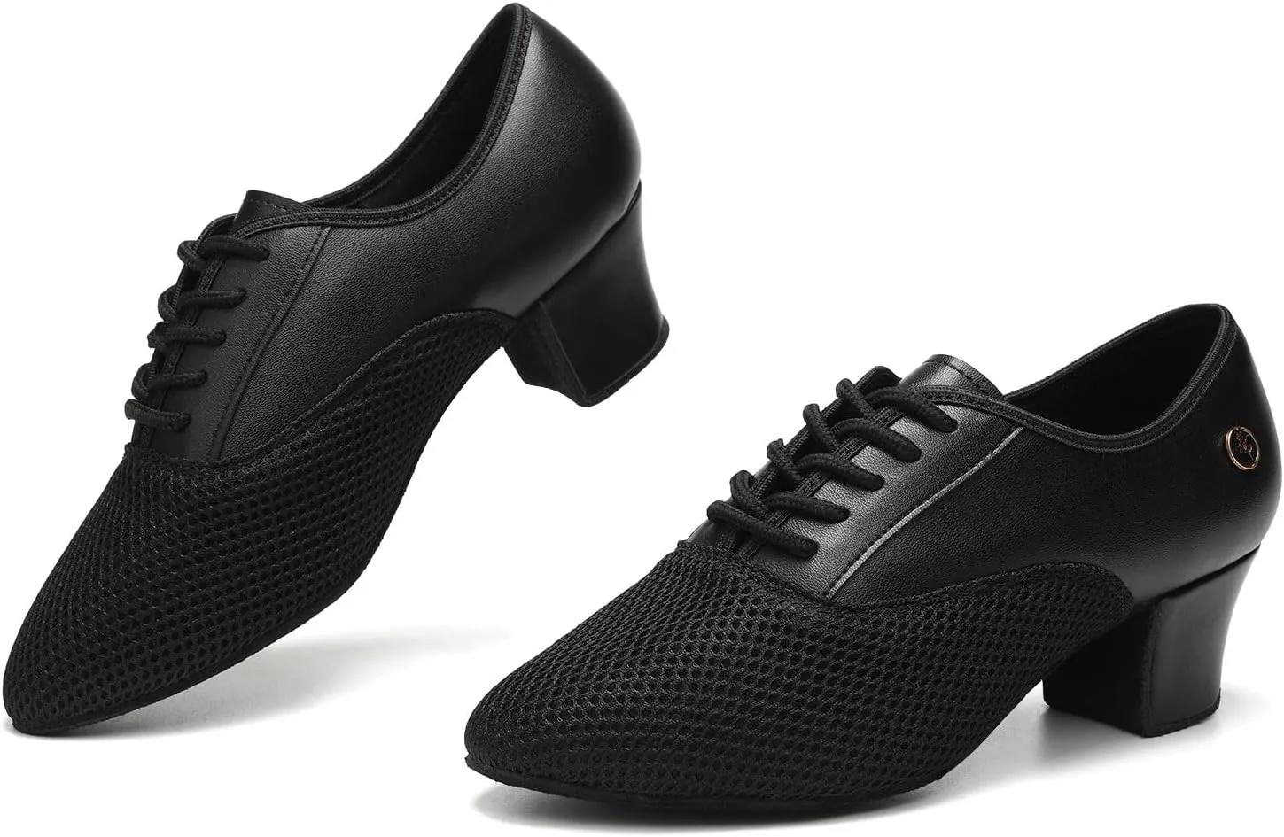 HROYL Women Ballroom Dance Shoes Lace-up Latin Salsa Rhythm Modern Teaching Practice Performance Dancing Shoes