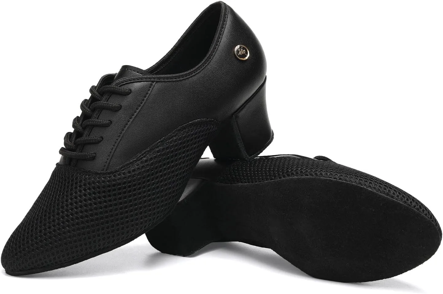 HROYL Women Ballroom Dance Shoes Lace-up Latin Salsa Rhythm Modern Teaching Practice Performance Dancing Shoes