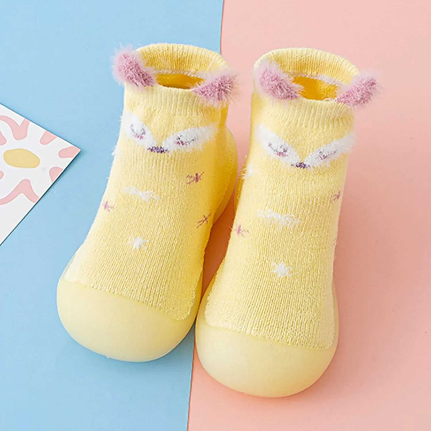 Infant Boys Girls Animal Cartoon Shoes Toddler Fleece WarmThe Floor Non Slip Prewalker Shoes Toddler 11 Shoes Boys