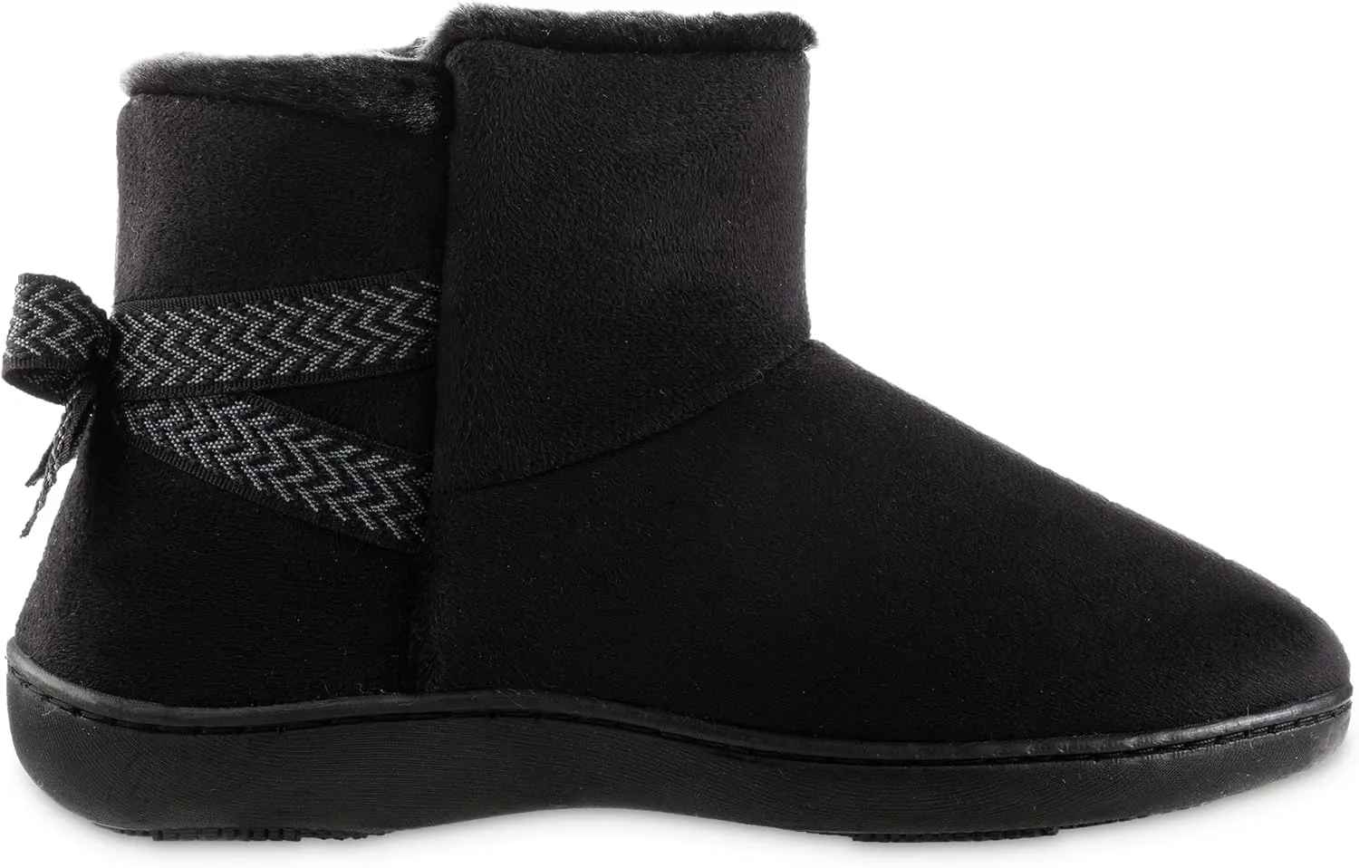 isotoner Women's Microsuede Mallory Bootie Slippers with Bow
