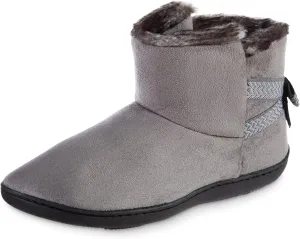isotoner Women's Microsuede Mallory Bootie Slippers with Bow