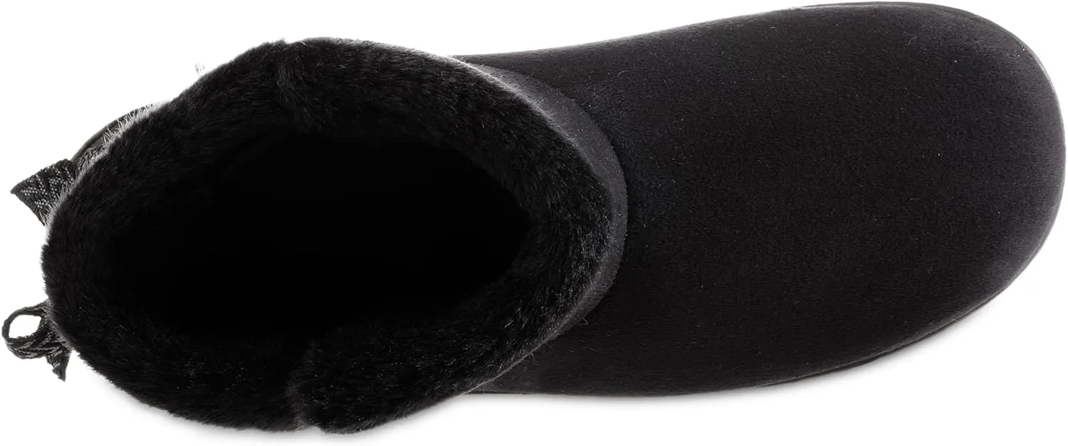 isotoner Women's Microsuede Mallory Bootie Slippers with Bow