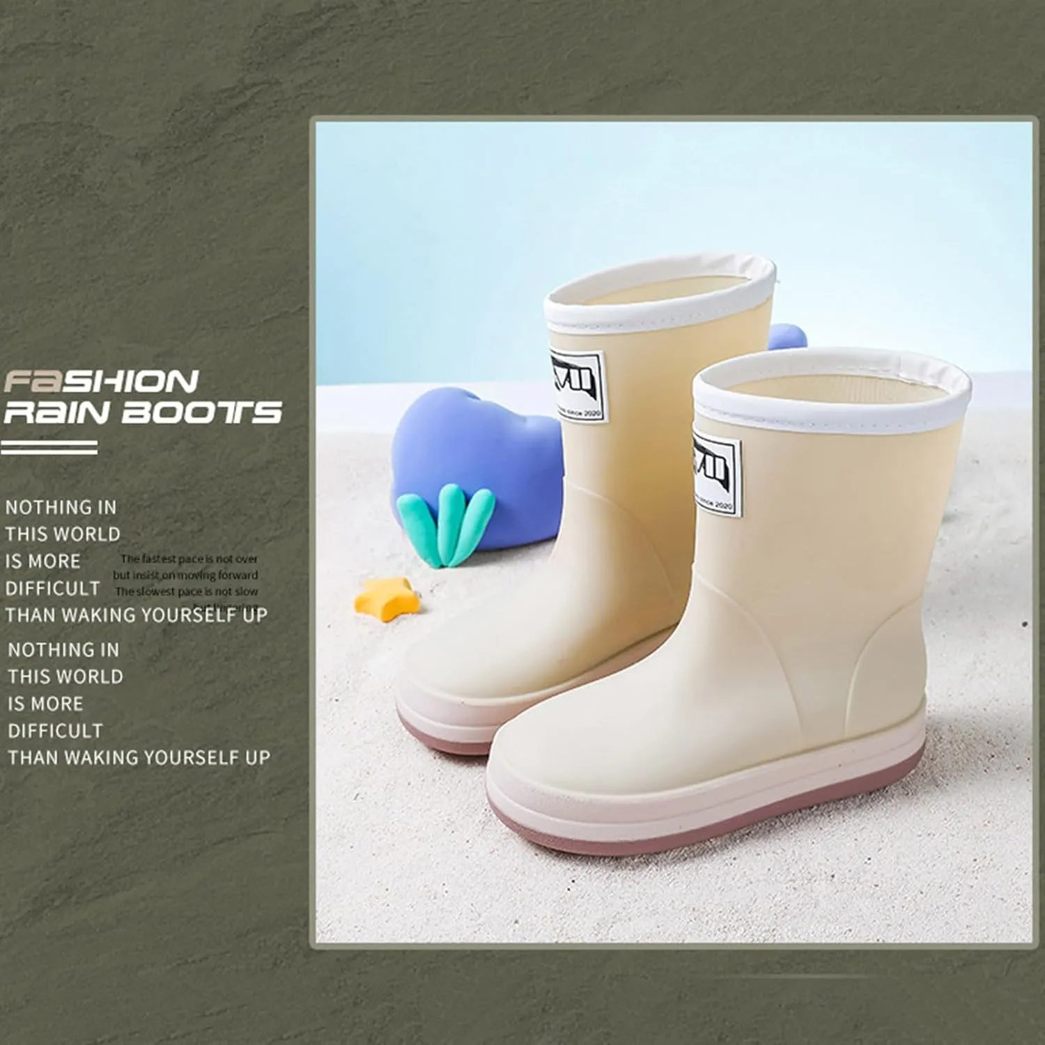 IWIHMIV Girls Rain Boots Rainboots for Toddlers Girls Toddler Rain Boots Kids Rain Boots Waterproof Rubber Boots for Girls And Boys