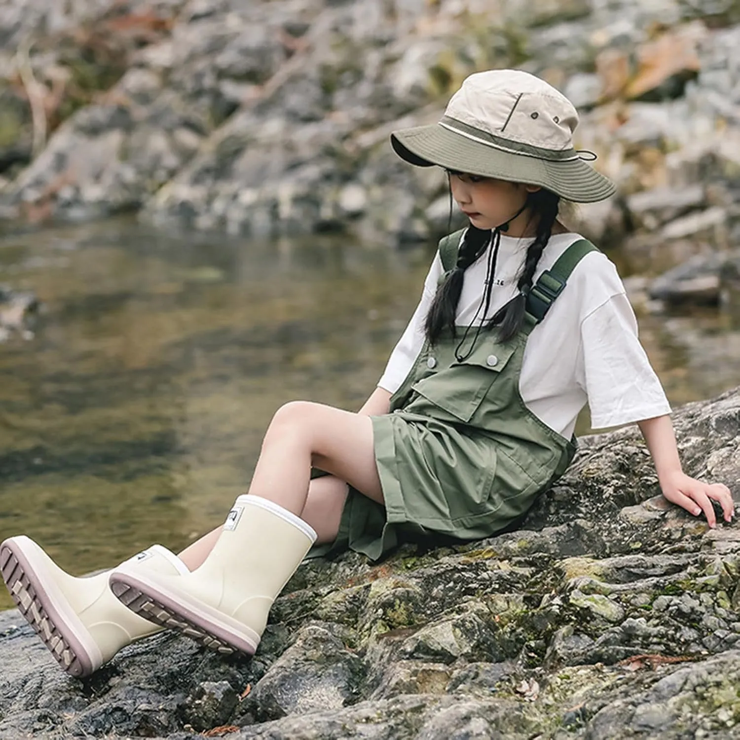 IWIHMIV Girls Rain Boots Rainboots for Toddlers Girls Toddler Rain Boots Kids Rain Boots Waterproof Rubber Boots for Girls And Boys