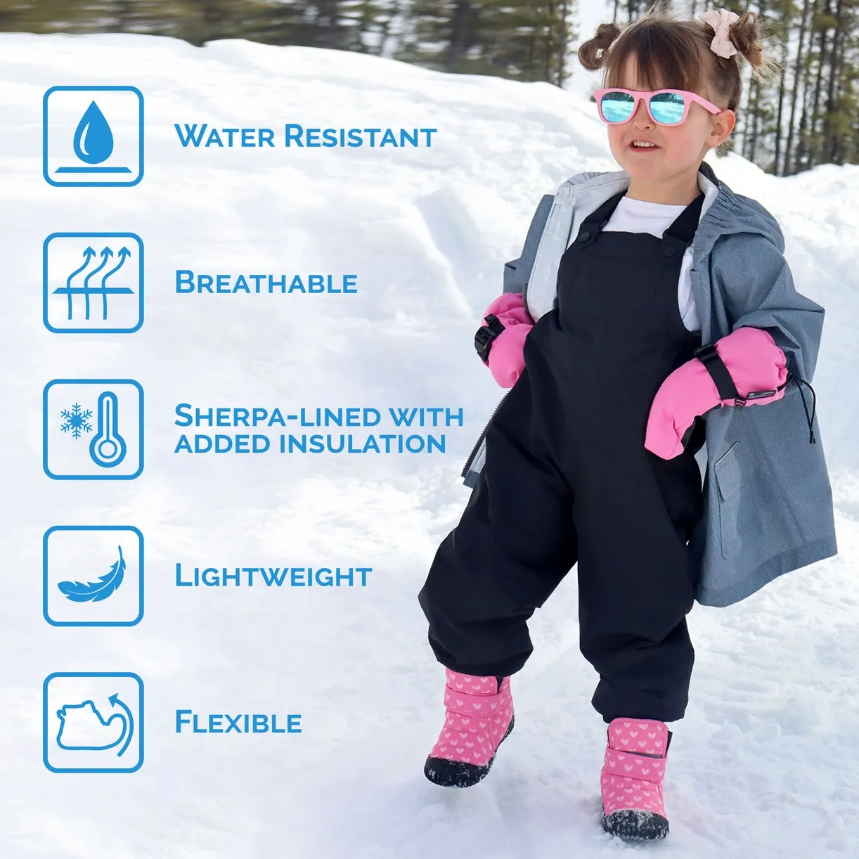 Jan & Jul Kids Toasty-Dry Boots/Booties - Navy Forest